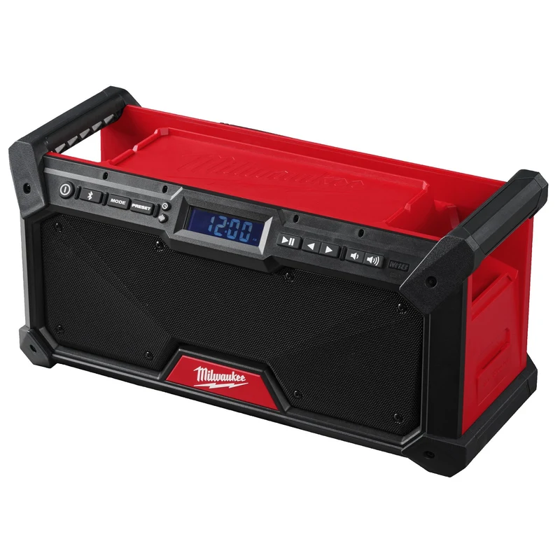 Milwaukee Akku-Baustellenradio M18 RADDAB+G2-0 (DAB+ / FM-Empfänger, Bluetooth®-Empfang bis 30 m, Akku- & Kabelbetrieb, USB-C, ohne Akku)