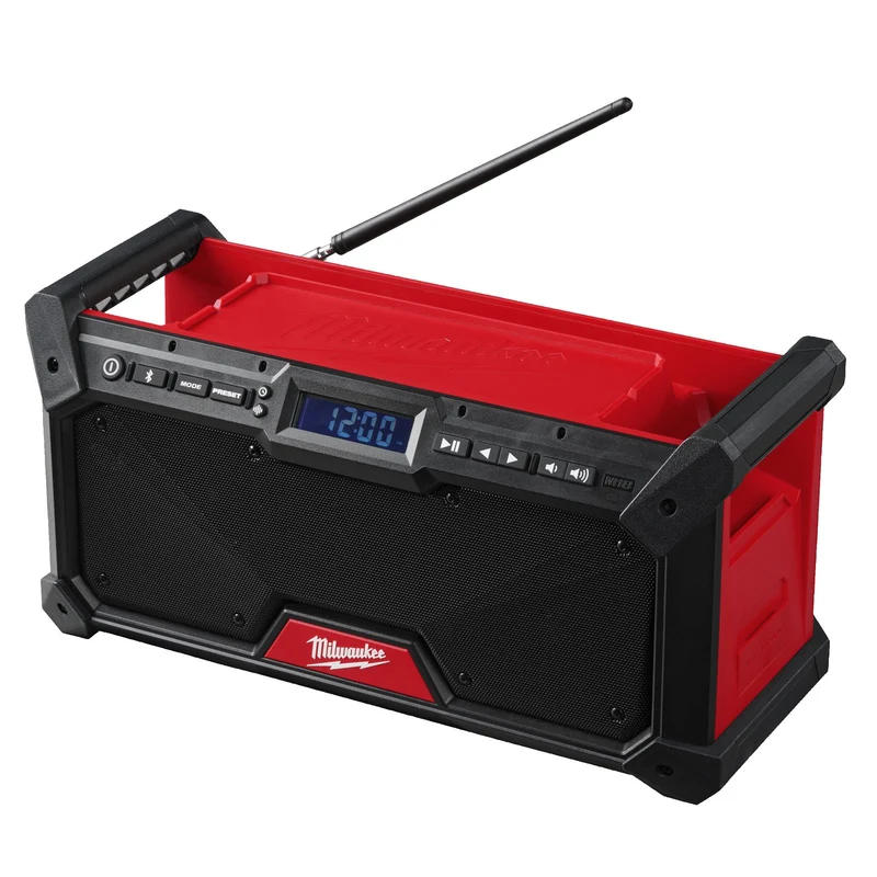 Milwaukee Akku-Baustellenradio M18 RADDAB+G2-0 (DAB+ / FM-Empfänger, Bluetooth®-Empfang bis 30 m, Akku- & Kabelbetrieb, USB-C, ohne Akku)