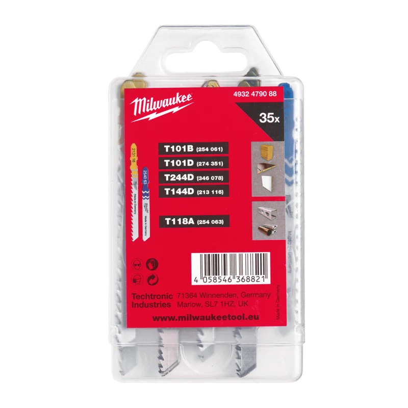 Milwaukee Stichsägeblatt Set für Holz und Metall 35 tlg.
