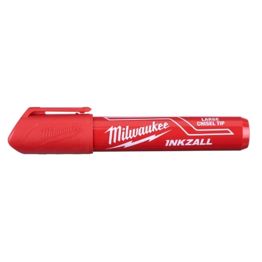 Milwaukee INKZALL Permanentmarker Keilspitze L (6.2 mm) und XL (14.5 mm) in schwarz/rot/blau