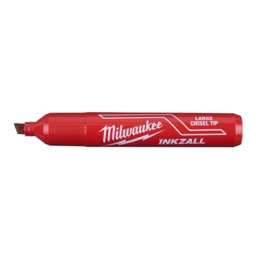 Milwaukee INKZALL Permanentmarker Keilspitze L (6.2 mm) und XL (14.5 mm) in schwarz/rot/blau