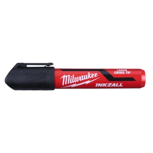 Milwaukee INKZALL Permanentmarker Keilspitze L (6.2 mm) und XL (14.5 mm) in schwarz/rot/blau