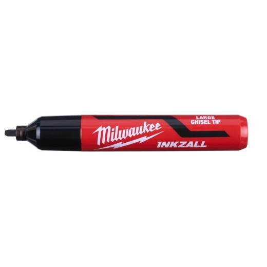 Milwaukee INKZALL Permanentmarker Keilspitze L (6.2 mm) und XL (14.5 mm) in schwarz/rot/blau