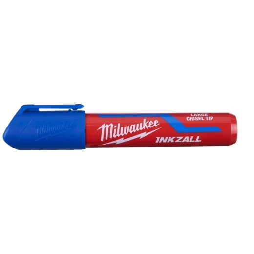 Milwaukee INKZALL Permanentmarker Keilspitze L (6.2 mm) und XL (14.5 mm) in schwarz/rot/blau