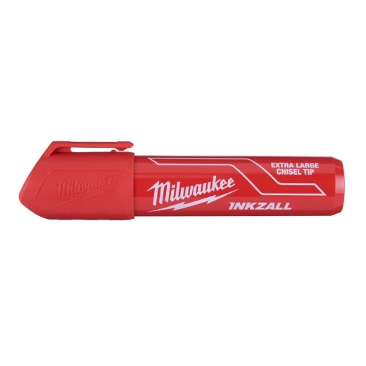 Milwaukee INKZALL Permanentmarker Keilspitze L (6.2 mm) und XL (14.5 mm) in schwarz/rot/blau