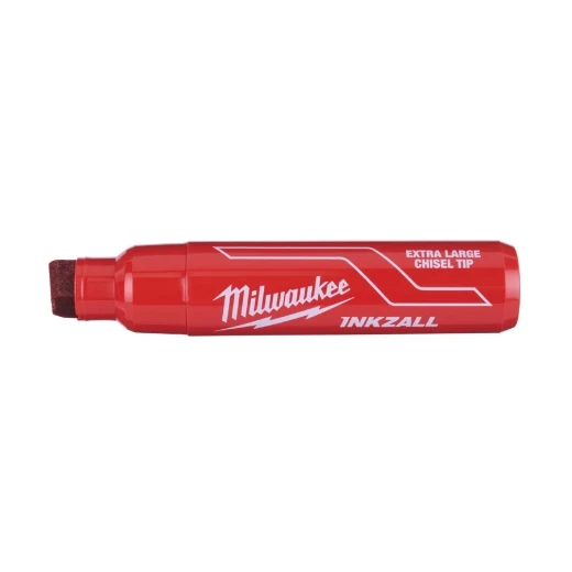 Milwaukee INKZALL Permanentmarker Keilspitze L (6.2 mm) und XL (14.5 mm) in schwarz/rot/blau