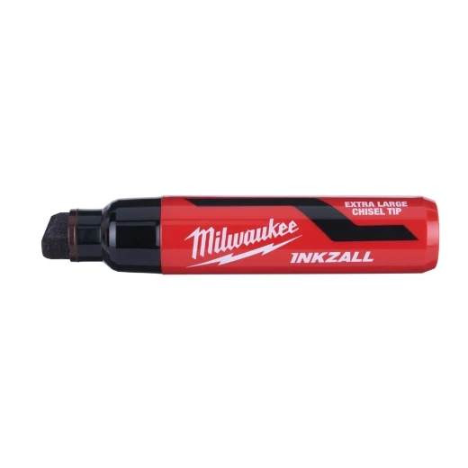 Milwaukee INKZALL Permanentmarker Keilspitze L (6.2 mm) und XL (14.5 mm) in schwarz/rot/blau