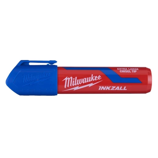 Milwaukee INKZALL Permanentmarker Keilspitze L (6.2 mm) und XL (14.5 mm) in schwarz/rot/blau
