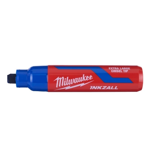 Milwaukee INKZALL Permanentmarker Keilspitze L (6.2 mm) und XL (14.5 mm) in schwarz/rot/blau