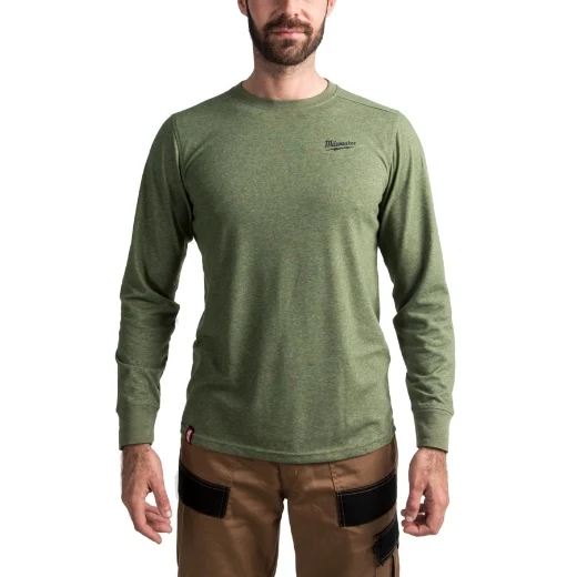Milwaukee Hybrid-Langarm-Shirt HTLS blau/grün/schwarz/grau in der Größe S/M/L/XL/XXL