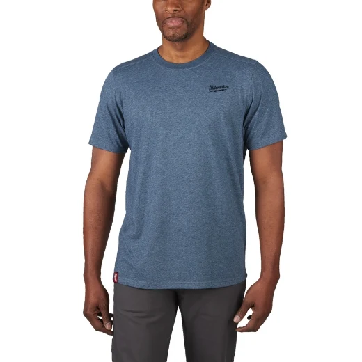 Milwaukee Hybrid-T-Shirt HTSS kurzärmlig blau/grün/schwarz/grau in der Größe S/M/L/XL/XXL
