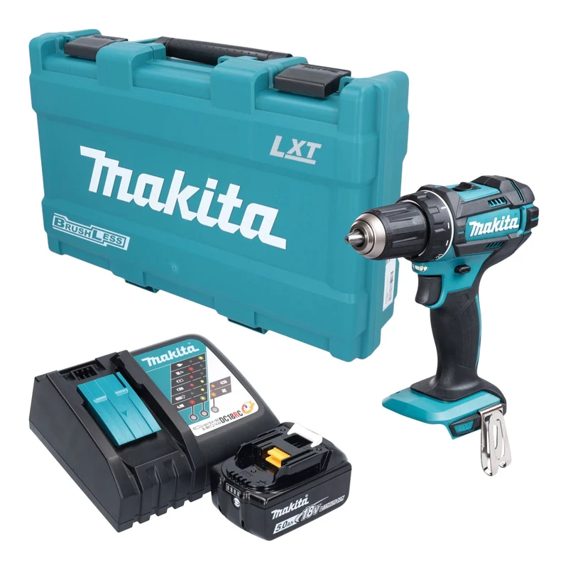 Makita DDF 482 RT1K Akku Bohrschrauber 18 V 62 Nm + 1x Akku 5,0 Ah + Ladegerät + Koffer