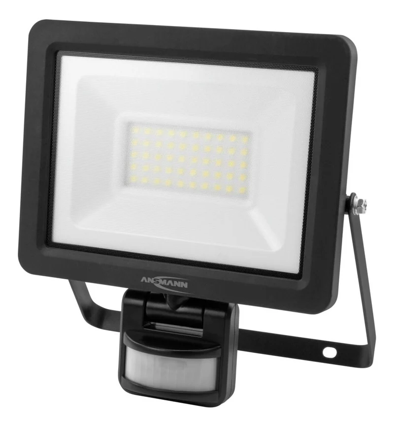 Ansmann WFL30W-S LED-Wandstrahler mit PIR Bewegungsmelder, kabelgebunden, 30 W