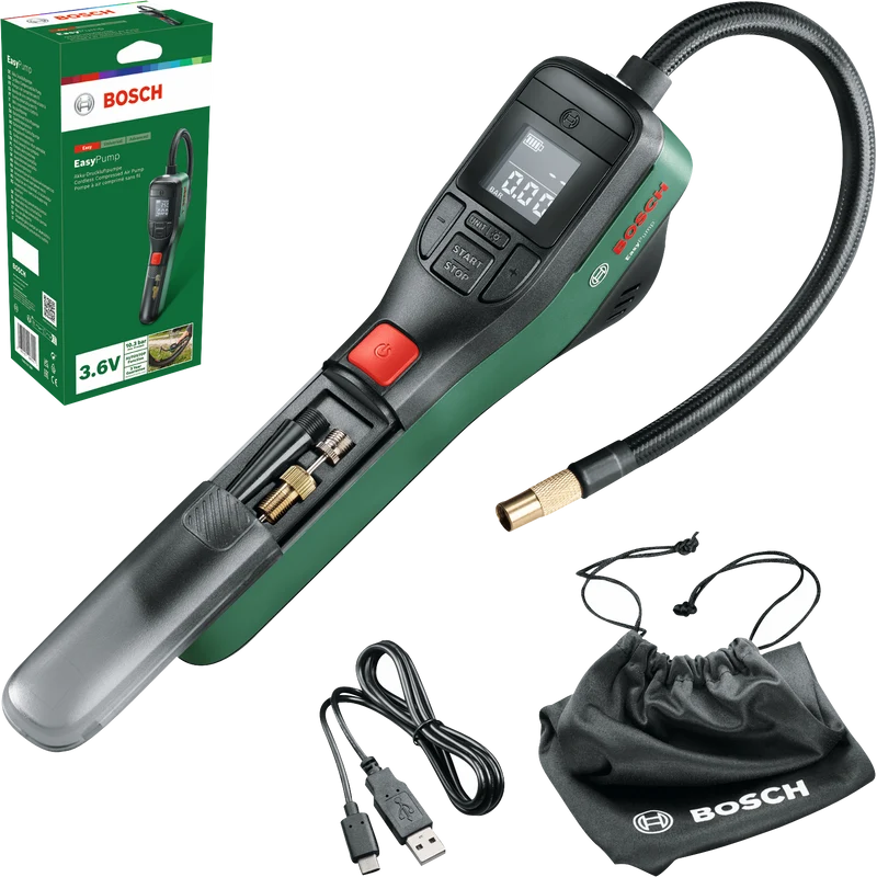 Bosch EasyPump Akku-Druckluftpumpe 3.6 V 10.3 bar mit Zubehör