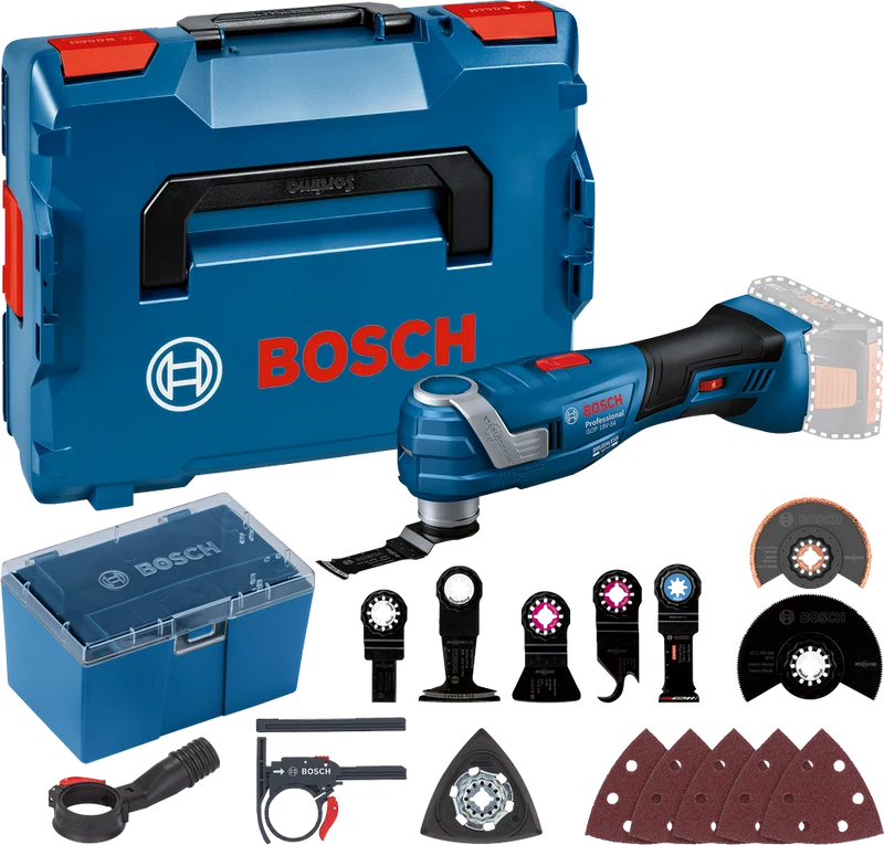 Bosch Professional GOP 18V-34 Akku-Multi-Cutter mit Zubehör & Starlock Plus ohne Akku/Lader in L-Boxx 136 (06018G2002)