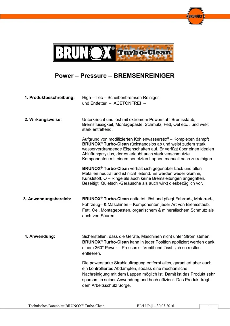 BRUNOX Turbo-Clean High-Tec-Entfetter und Scheibenbremsenreiniger 500 ml (BR0.50TClean)