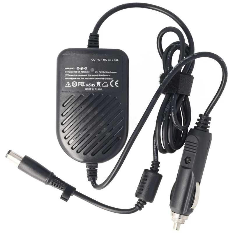 AccuCell 12V KFZ-Ladekabel passend für HP Compaq Laptop 19V 4,74A 7,4mm x 5,0mm, siehe Liste