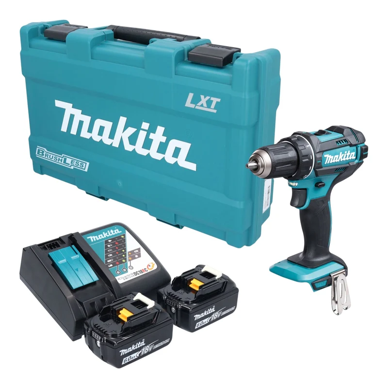 Makita DDF 482 RGK Akku Bohrschrauber 18 V 62 Nm + 2x Akku 6,0 Ah + Ladegerät + Koffer