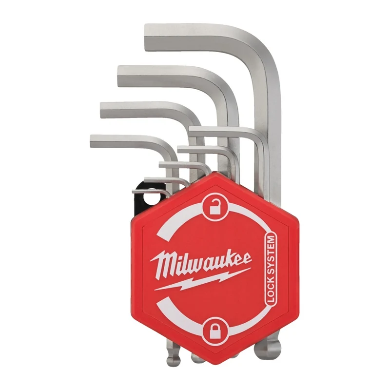 Milwaukee 9-teilig: 1.5, 2, 2.5, 3, 4, 5, 6, 8, 10 mm Kompakt-Innensechskantschlüssel