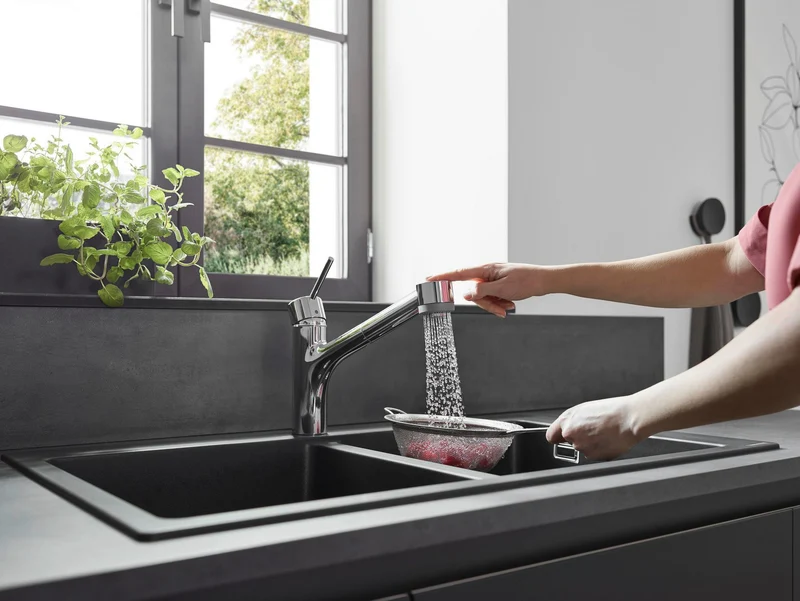 Hansgrohe Talis M52 ComfortZone 170 Einhebel-Küchenmischer mit Eco-Ausziehbrause in Chrom