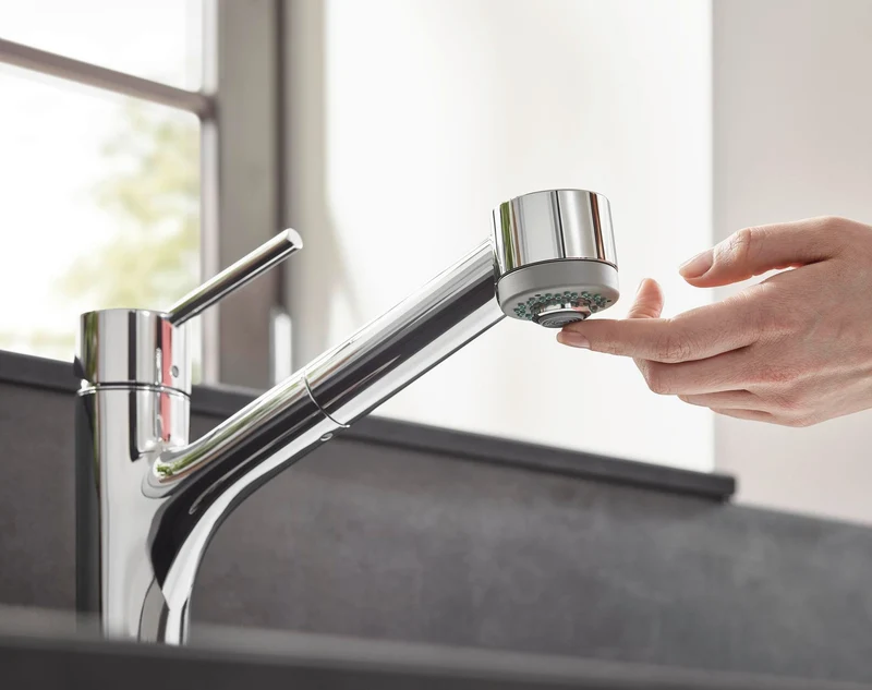 Hansgrohe Talis M52 ComfortZone 170 Einhebel-Küchenmischer mit Eco-Ausziehbrause in Chrom