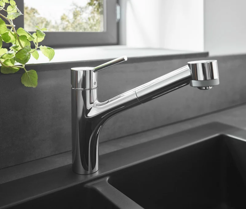 Hansgrohe Talis M52 ComfortZone 170 Einhebel-Küchenmischer mit Eco-Ausziehbrause in Chrom