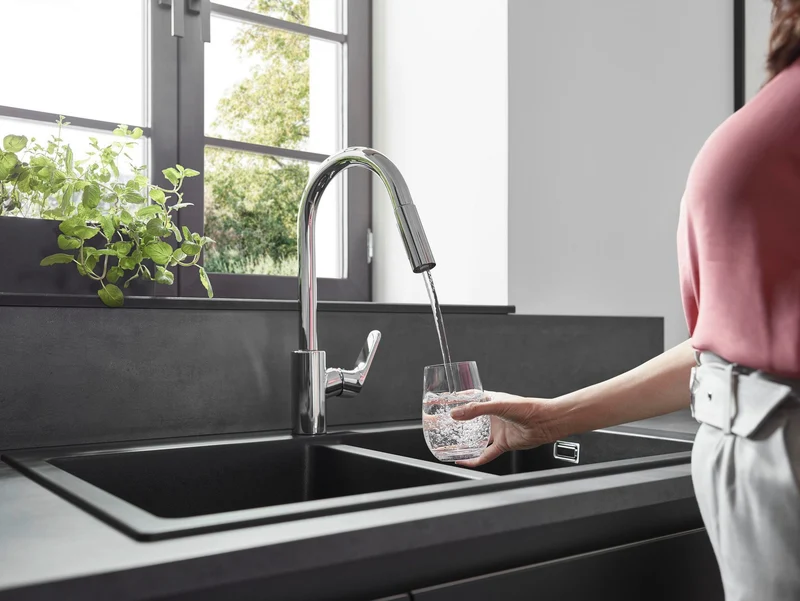 Hansgrohe Talis M52 ComfortZone 170 Einhebel-Küchenmischer mit Eco-Ausziehbrause in Chrom