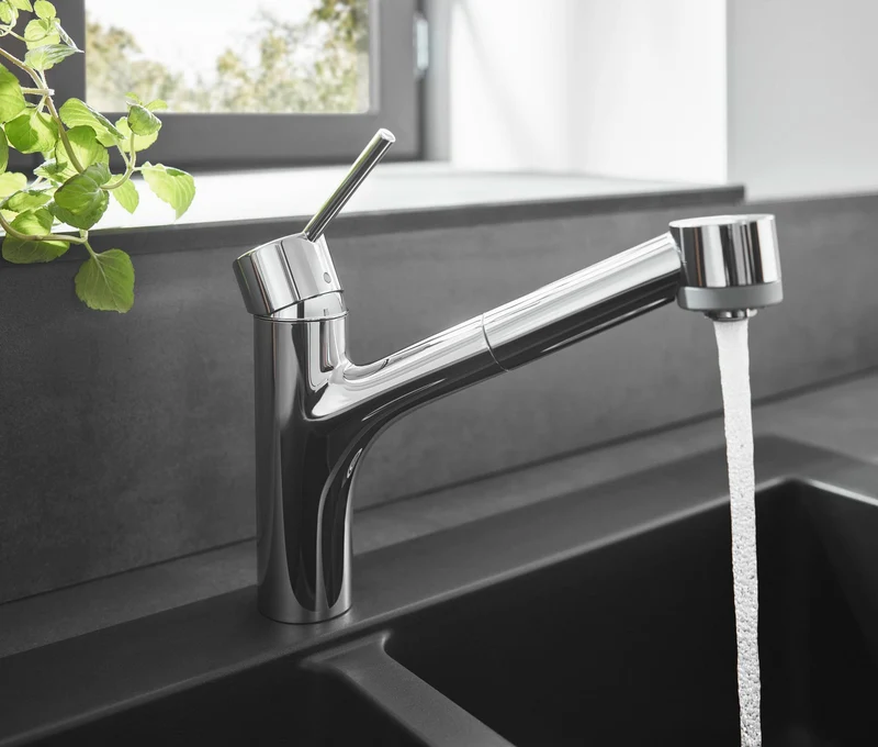 Hansgrohe Talis M52 ComfortZone 170 Einhebel-Küchenmischer mit Eco-Ausziehbrause in Chrom