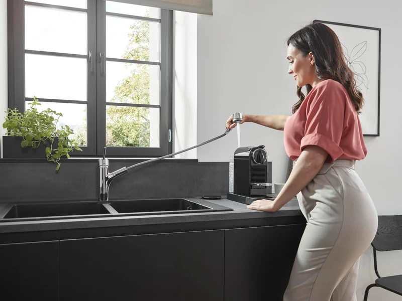 Hansgrohe Talis M52 ComfortZone 170 Einhebel-Küchenmischer mit Eco-Ausziehbrause in Chrom