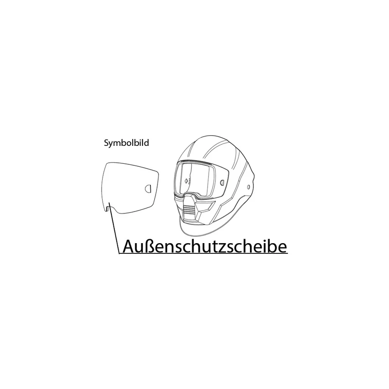 ESAB Ersatz-Außenscheibe zu Laserschweißhelm L-30
