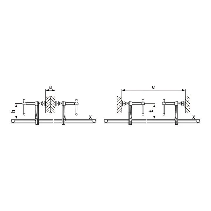 BESSEY Hochleistungszwingenset SLV/GSV Spannweite 2000 mm Ausladung 120 mm ( 4000831547 )