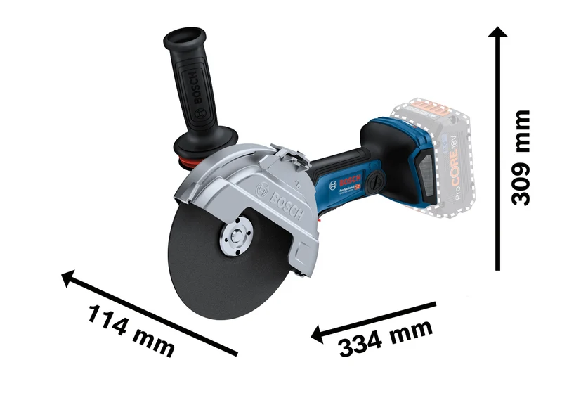 Bosch Professional GWS 18V-180 PC Akku-Winkelschleifer BITURBO ohne Akku/Lader inkl. 3x Scheibe in Karton