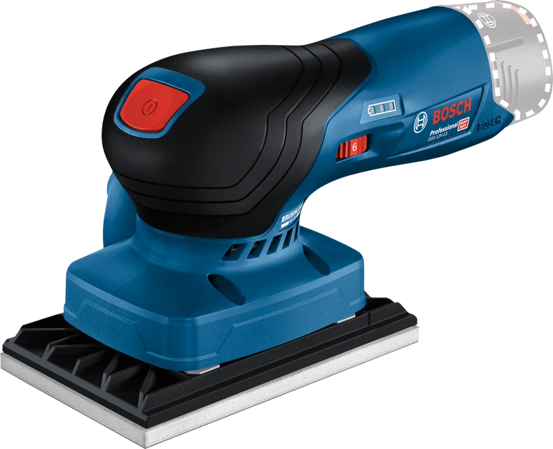 Bosch Professional GSS 12V-13 Akku-Schwingschleifer ohne Akku/Lader in L-Boxx 136 inkl. Zubehör