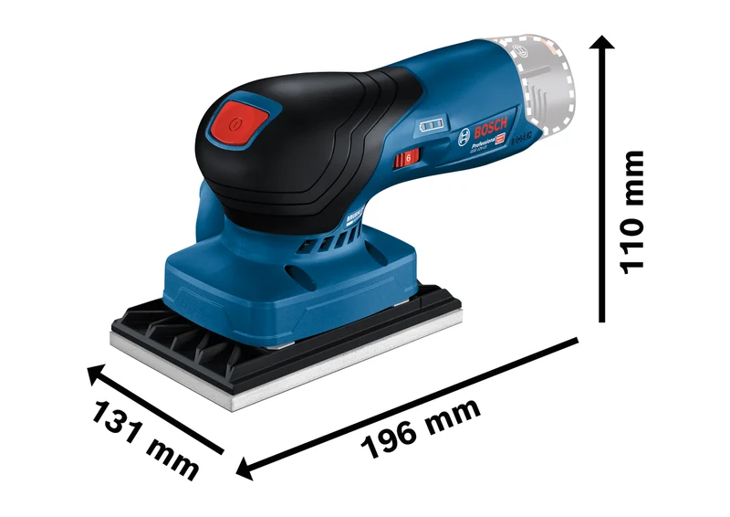 Bosch Professional GSS 12V-13 Akku-Schwingschleifer ohne Akku/Lader in L-Boxx 136 inkl. Zubehör