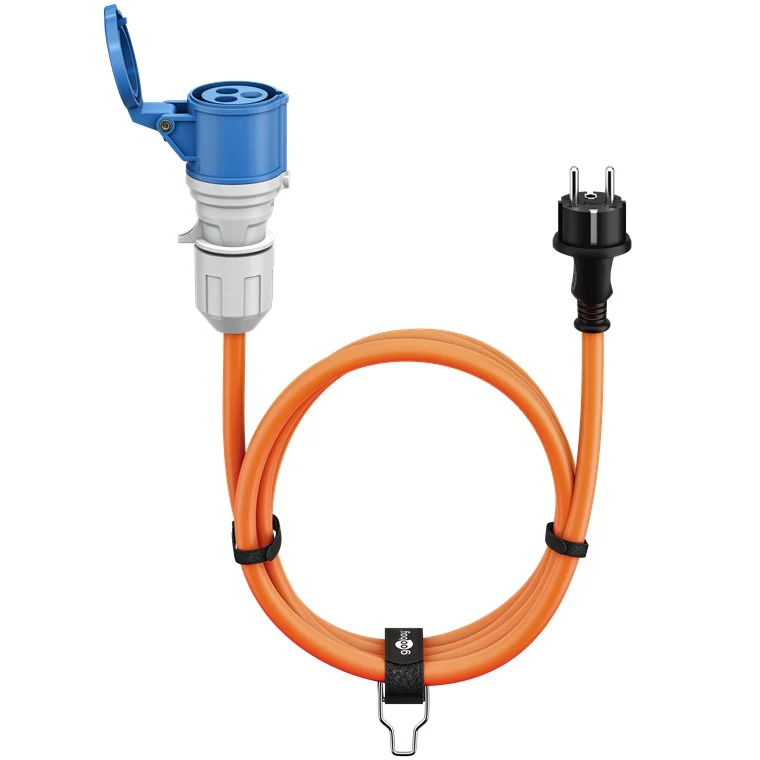 Goobay CEE-Adapterleitung, Schutzkontakt-Stecker auf CEE-Kupplung, 1,5 m