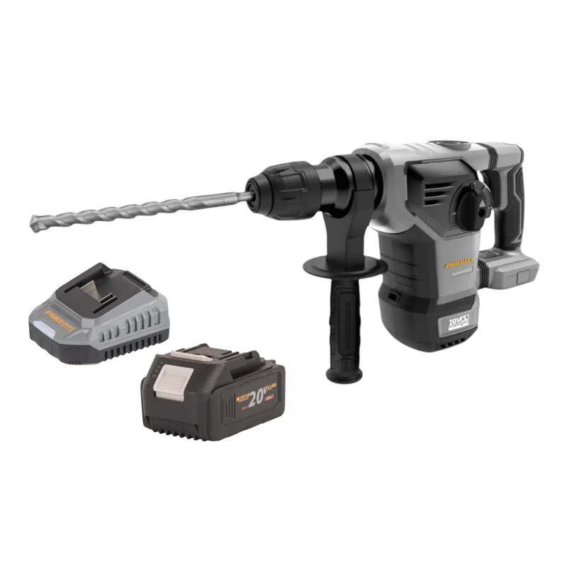 Procraft Industrial HD20B-BB Akku Kombihammer 20 V 5 J SDS plus Brushless + 1x Akku 4,0 Ah + Ladegerät