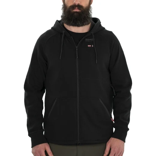 Milwaukee M12HHBL4-0 12 V Akku-Heiz-Kapuzenpullover Herren schwarz ohne Akku u. Ladegerät S - XXL