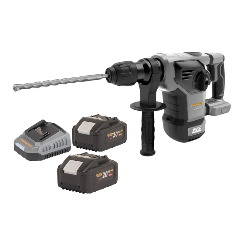 Procraft Industrial HD20B-BB-C Akku Kombihammer 20 V 5 J SDS plus Brushless + 2x Akku 8,0 Ah + Ladegerät + Koffer