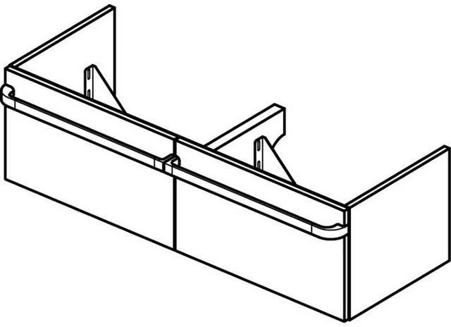 Ideal Standard IS Front Tonic II Schubladenfront links 1200 mm Weiß lackiert