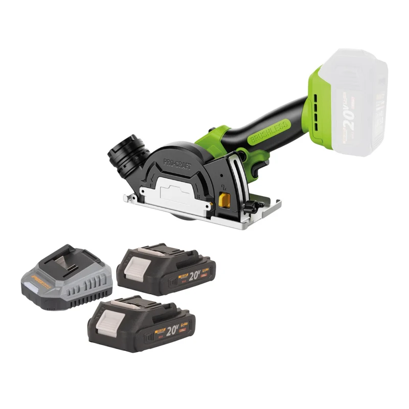 Procraft PCA16-BB Mini Akku Universalsäge 20 V 85 mm Brushless + 2x Akku 2,0 Ah + Ladegerät