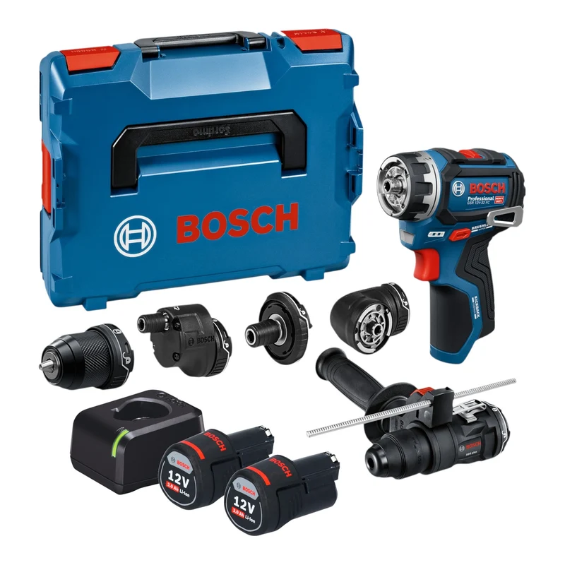 Bosch GSR 12V-32 FC Akku Bohrschrauber 12 V 31 Nm Brushless + 2x Akku 3,0 Ah + Ladegerät + L-Boxx