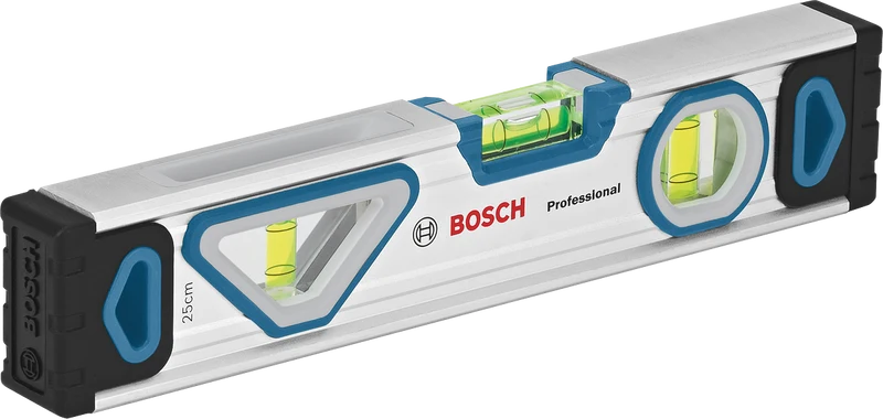 Bosch PRO Handwerkzeug-Set 13-tlg. (25 cm Wasserwaage, 5 m Bandmaß, Universalmesser, 10 Trapezklingen)