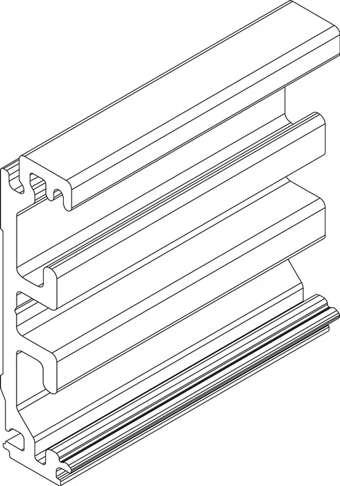 GEZE Zargenausgleichsprofil Wandmontage Aluminium Edelstahl-Look ( 3000255380 )