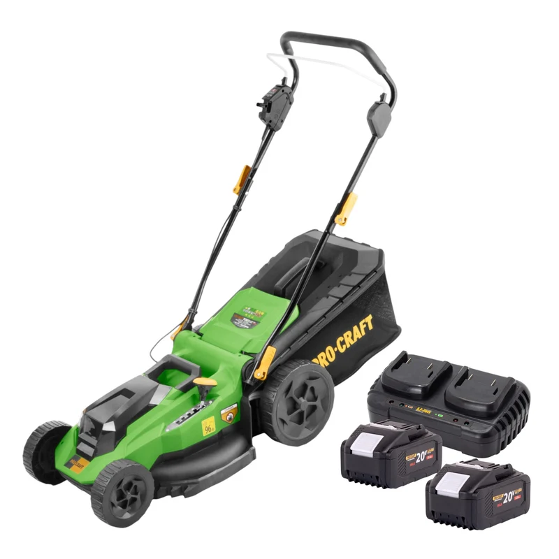 Procraft PLM23bb Akku Rasenmäher 40 V ( 2x 20 V ) 430 mm Brushless + 2x Akku 8,0 Ah + Ladegerät