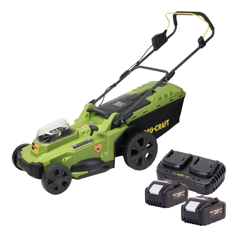 Procraft PLM22bb Akku Rasenmäher 40 V ( 2x 20 V ) 430 mm Brushless + 2x Akku 8,0 Ah + Ladegerät
