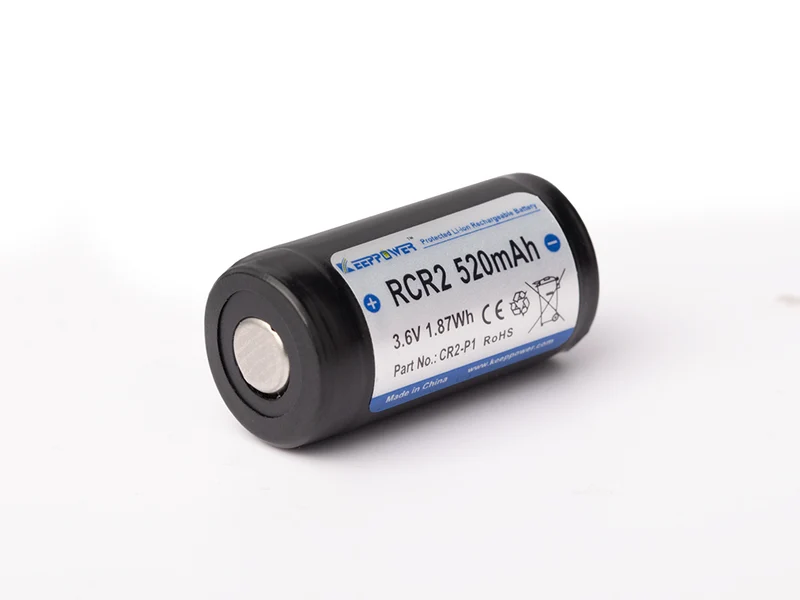 Keeppower RCR2 CR2-P1 15270 520mAh 3,6V Li-Ion Akku PCB-geschützt