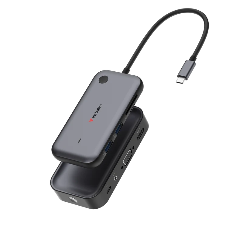 Verbatim Wireless Adapter, Share My Screen, USB-C, HDMI, Full HD Hub WDA-01, 2x USB 3.2-A, SD, microSD, Retail