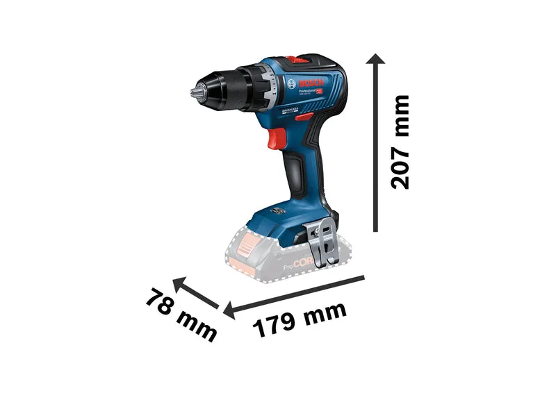 Bosch Akku-Bohrschrauber GSR 18V-55 (Drehmoment: 55 Nm, 13 mm Bohrfutter, mit 3 x 4.0 Ah Akku, im L-CASE)