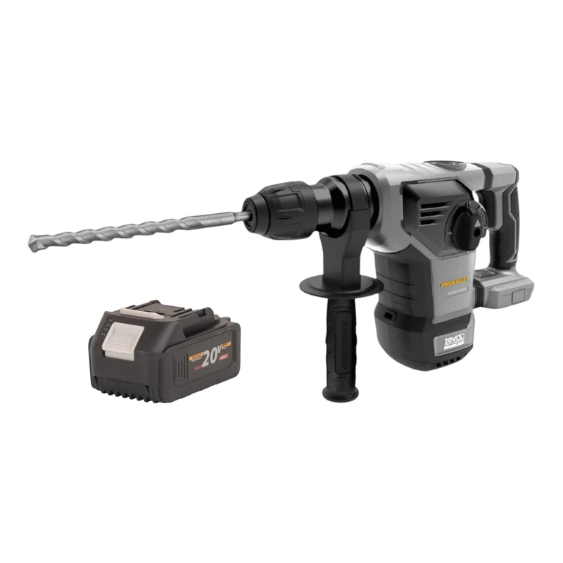 Procraft Industrial HD20B-BB-C Akku Kombihammer 20 V 5 J SDS plus Brushless + 1x Akku 4,0 Ah + Koffer - ohne Ladegerät