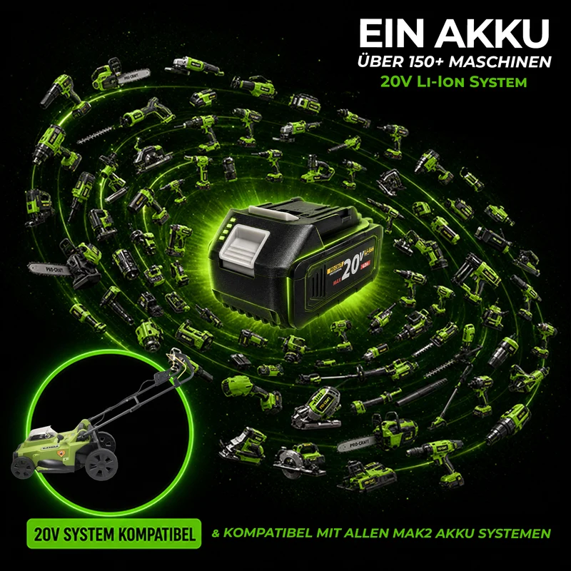 Procraft PLM22bb Akku Rasenmäher 40 V ( 2x 20 V ) 430 mm Brushless Solo - ohne Akku, ohne Ladegerät